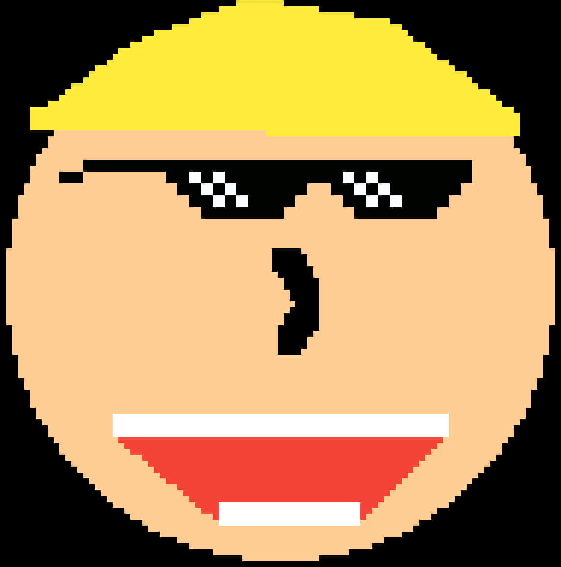 Pixelated_ M L G_ Glasses_ Face_ Avatar PNG image