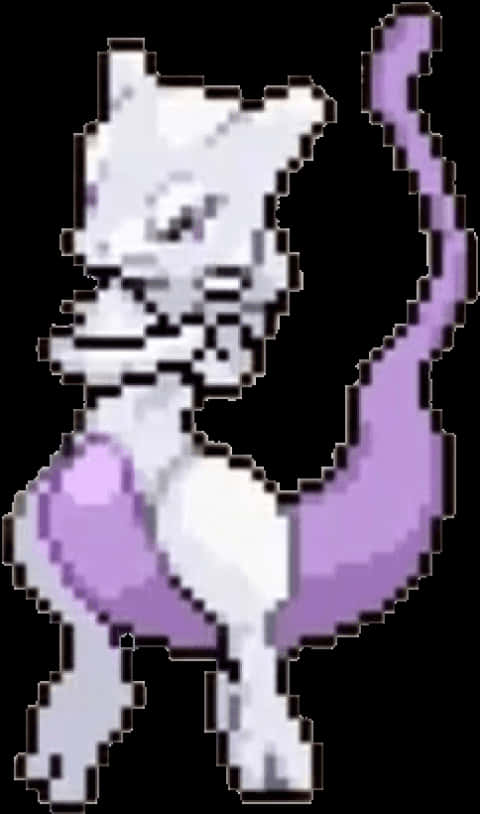 Pixelated Mewtwo Sprite | PNGpix.com