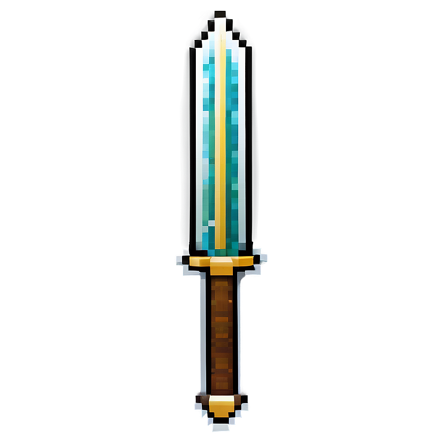 Pixelated Minecraft Sword Graphic Png Esd84 PNG image