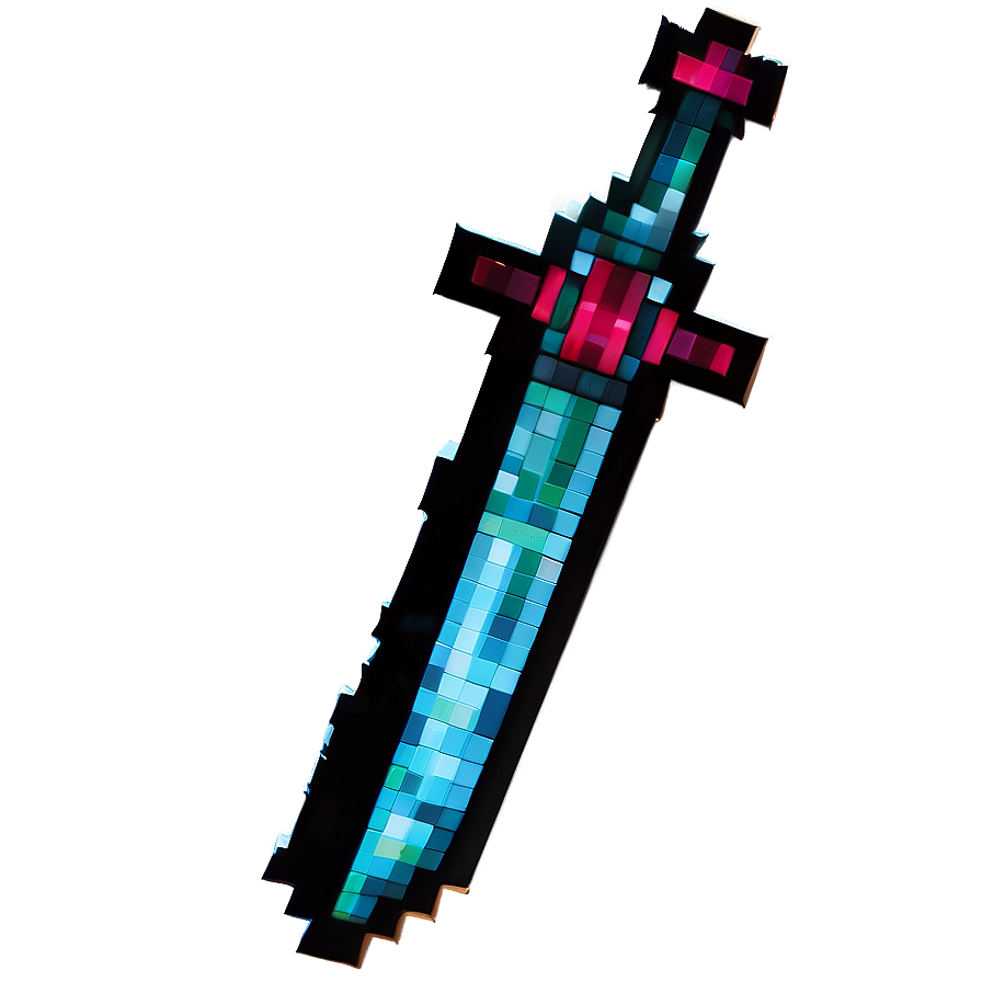 Pixelated Minecraft Sword Png Wdo75 PNG image