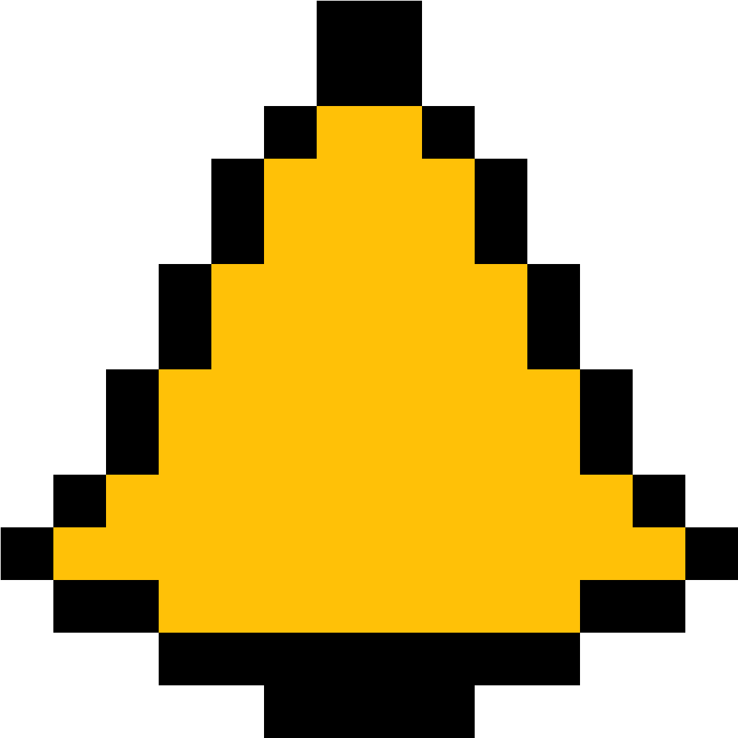 Pixelated Notification Bell Icon PNG image