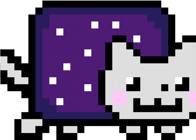 Pixelated Nyan Cat.png PNG image