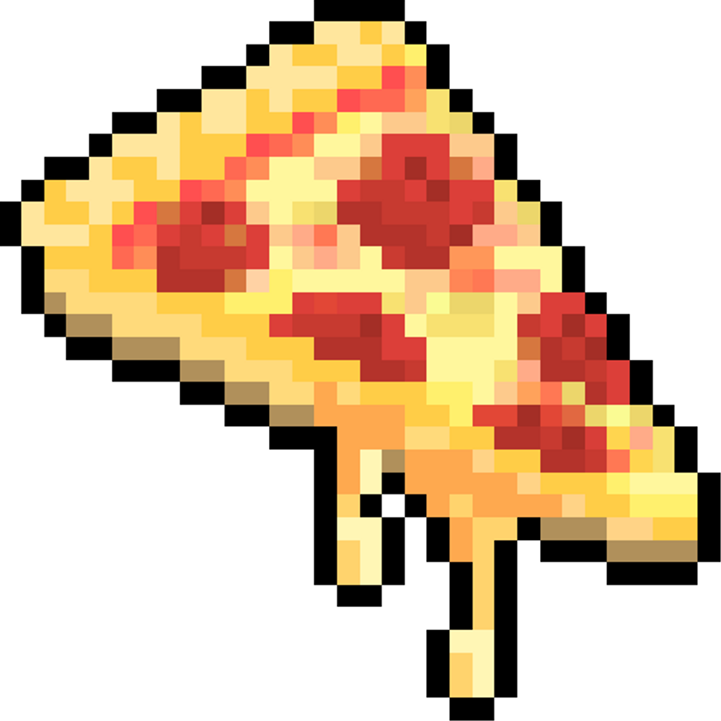 Pixelated Pizza Slice PNG image