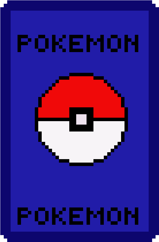 Pixelated Pokemon Card Back PNG image