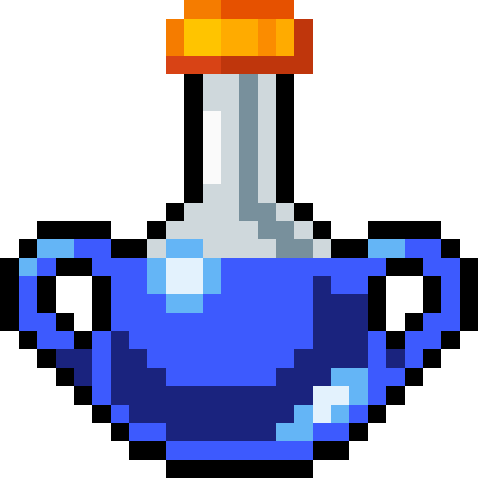 Pixelated Potion Bottle PNG image