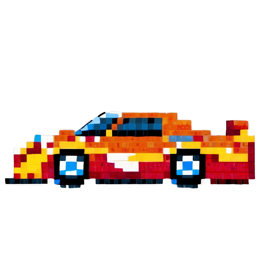 Pixelated Racing Car Png Nrc41 PNG image