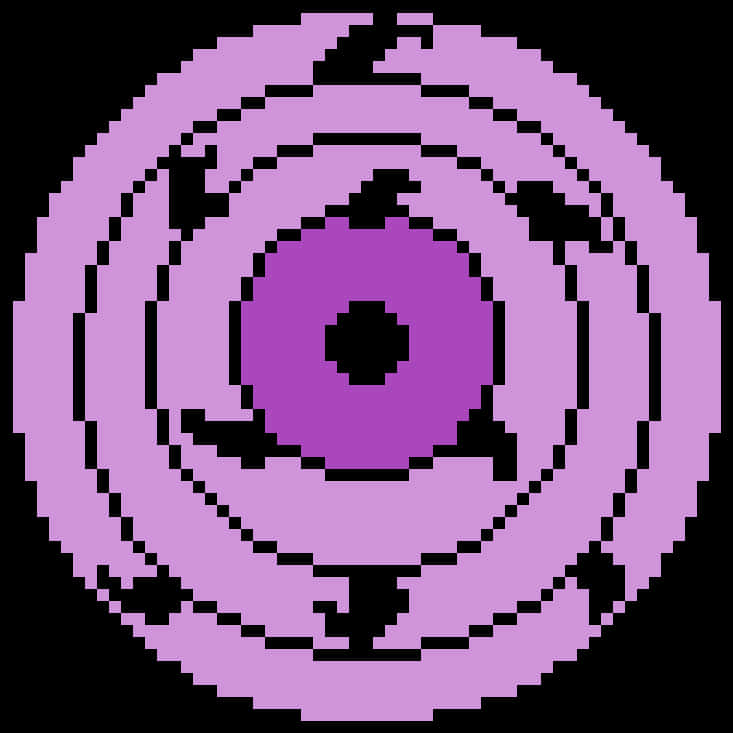 Pixelated Rinnegan Eye Symbol PNG image