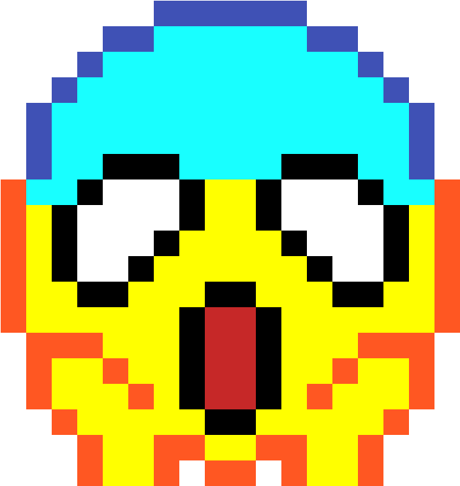 Pixelated Shocked Emoji.png PNG image