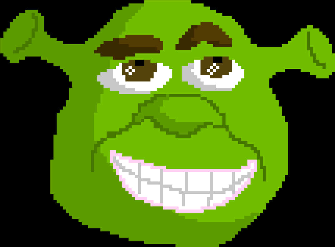 Pixelated Shrek Face.jpg PNG image