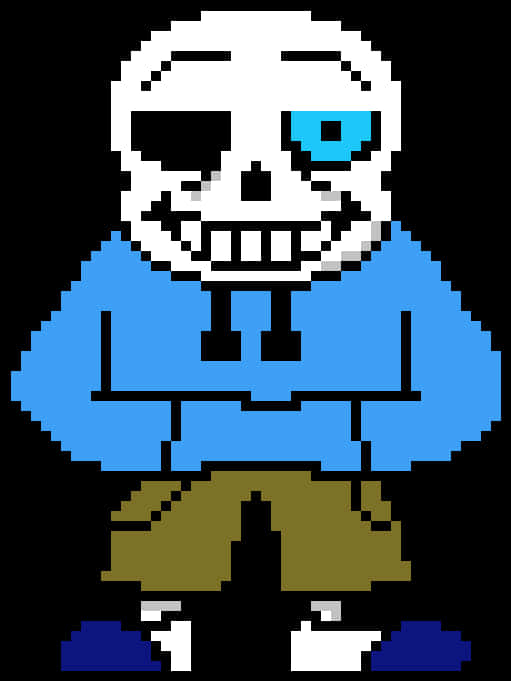 Pixelated_ Skeleton_ Character PNG image