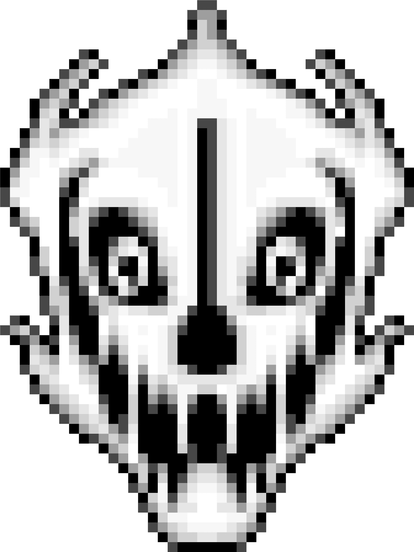 Pixelated Skull Artwork PNG image