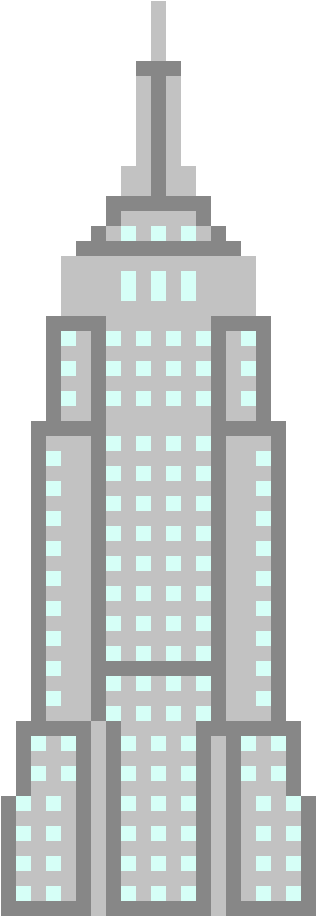 Pixelated Skyscraper Artwork PNG image