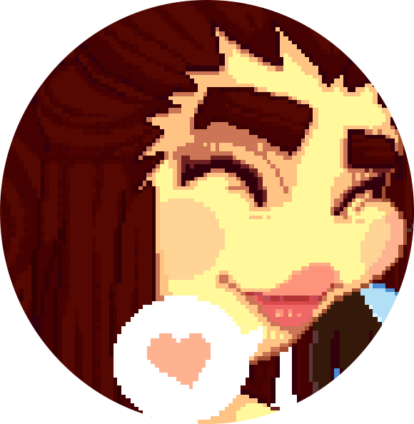 Pixelated Smiling Facewith Donut PNG image
