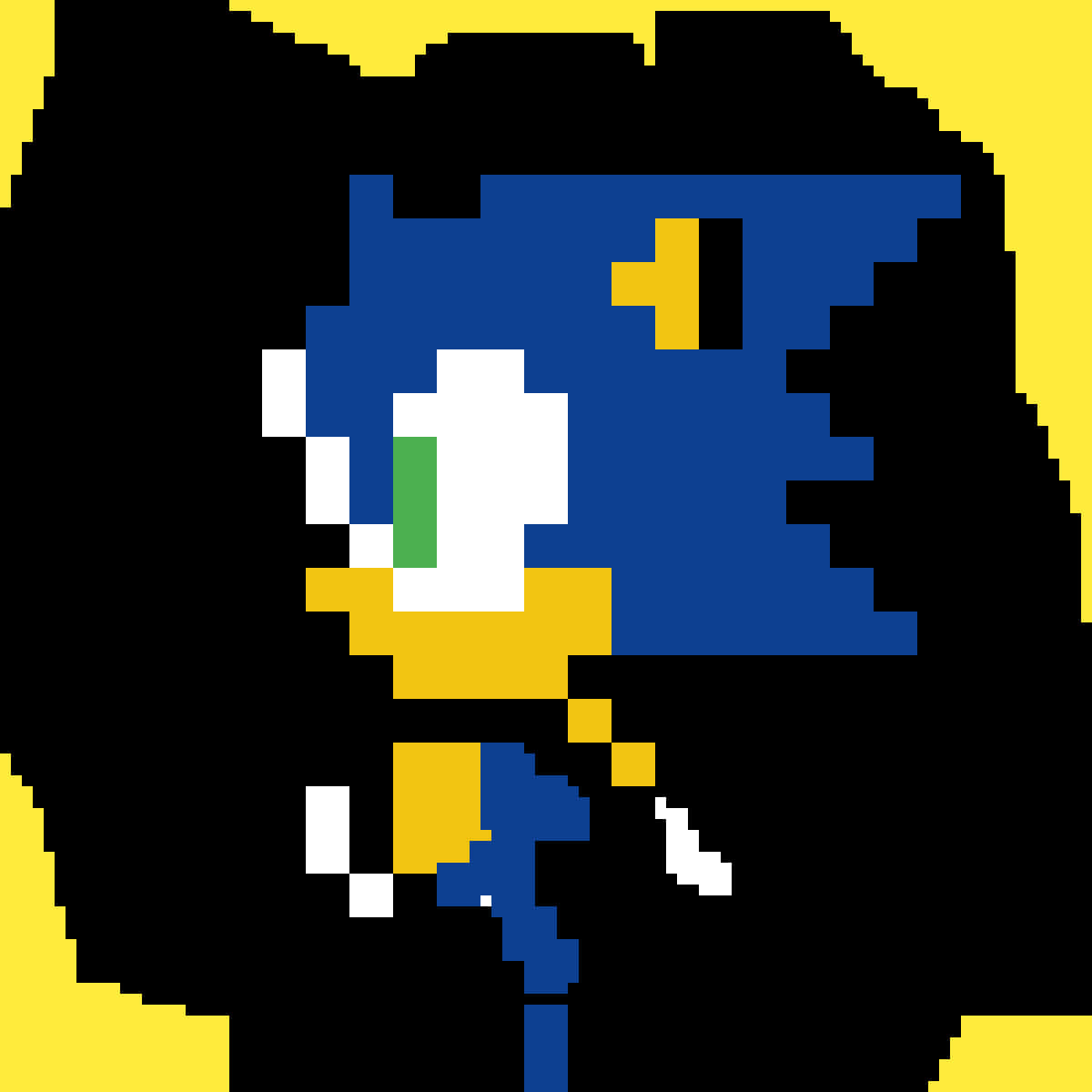 Pixelated Sonic Profile PNG image