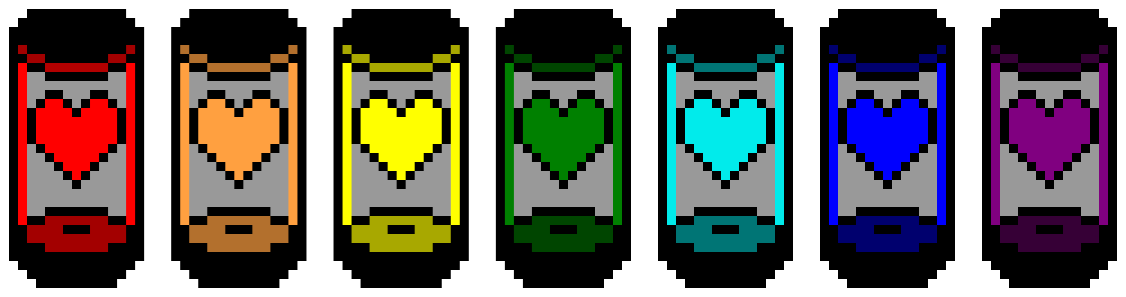 Pixelated Soul Jars Color Variety PNG image