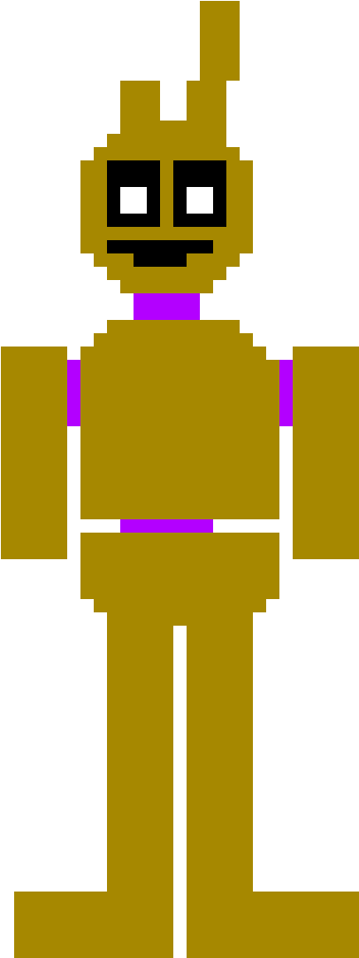 Pixelated Springtrap Artwork PNG image