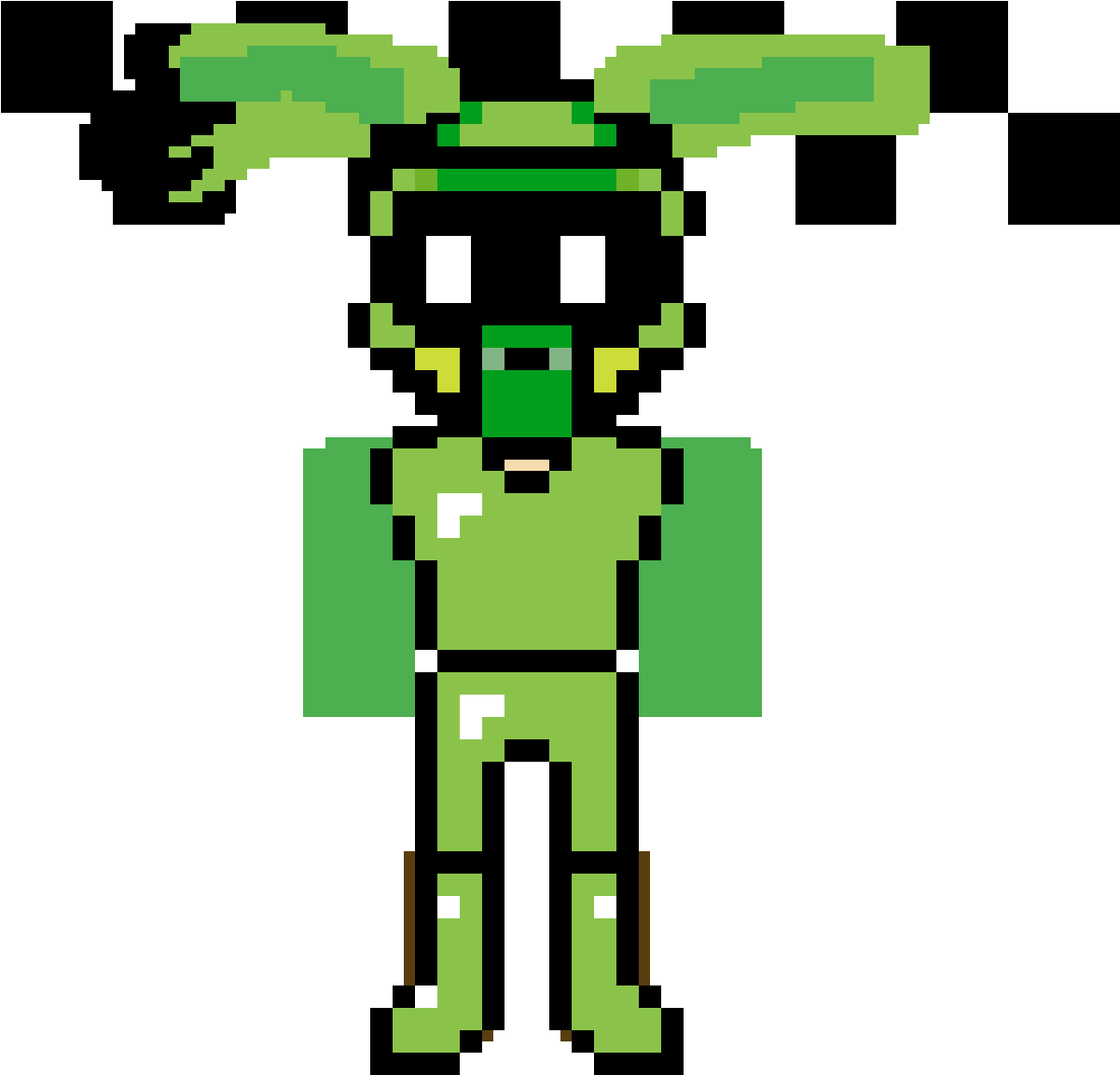 Pixelated Springtrap Standing PNG image