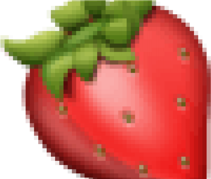 Pixelated Strawberry Emoji PNG image