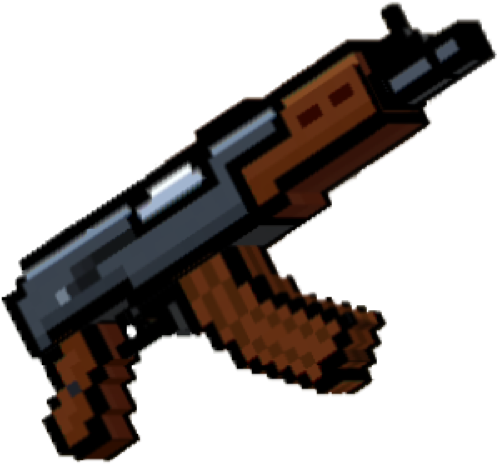 Pixelated Submachine Gun PNG image