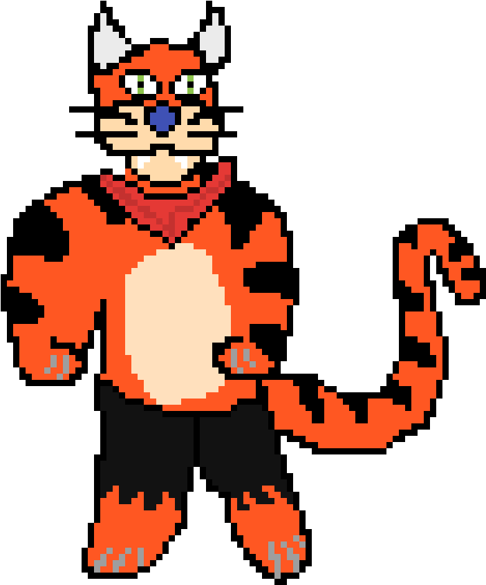 Pixelated_ Tiger_ Character_ Art PNG image