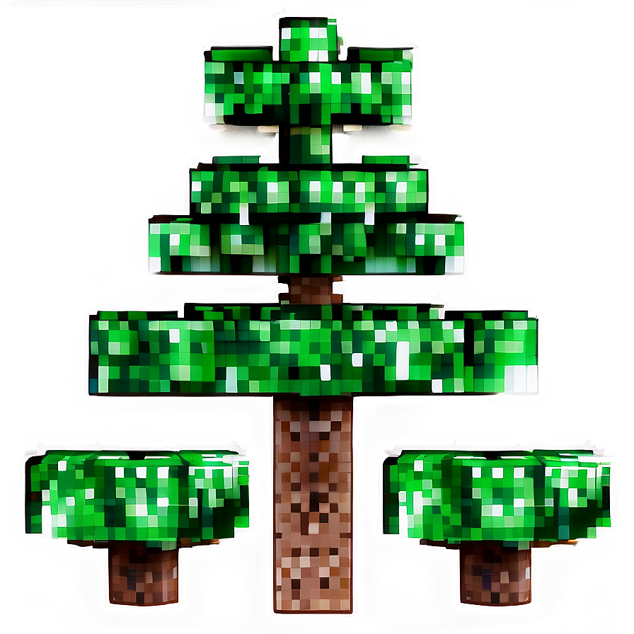 Pixelated Tree Minecraft Png Oah PNG image