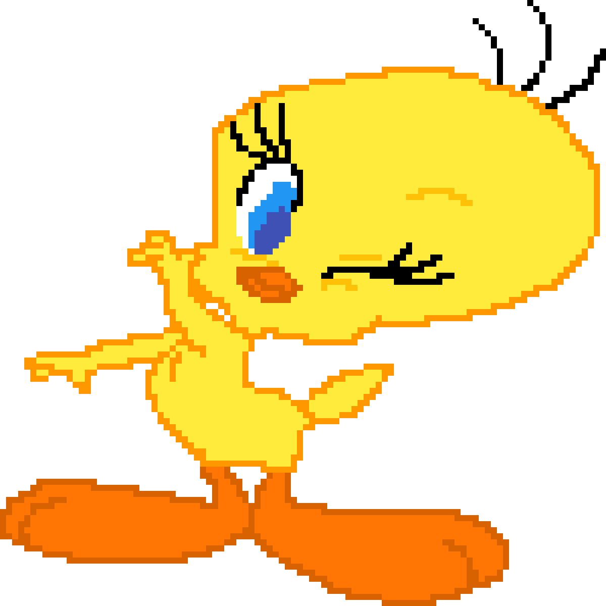 Pixelated Tweety Bird PNG image