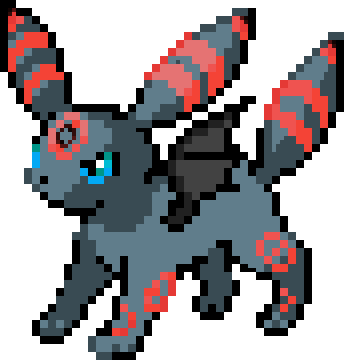 Pixelated Umbreon Artwork PNG image