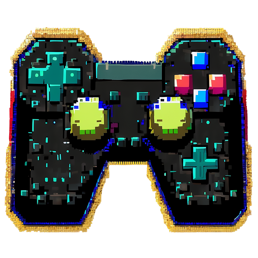 Pixelated Video Game Controller Png 06242024 PNG image