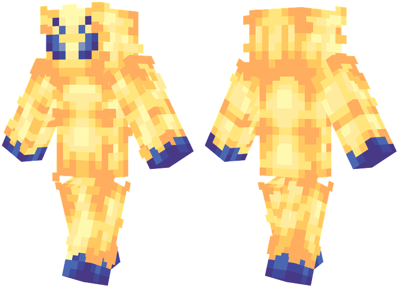 Pixelated Yellow Armor Character PNG image