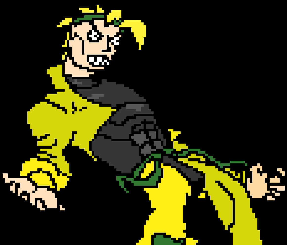 Pixelated Yellow Jacket Character PNG image