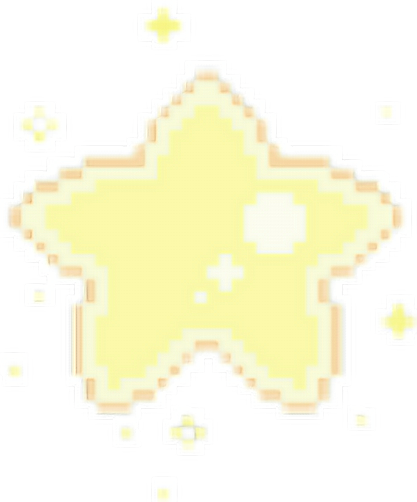 Pixelated Yellow Star Pattern PNG image