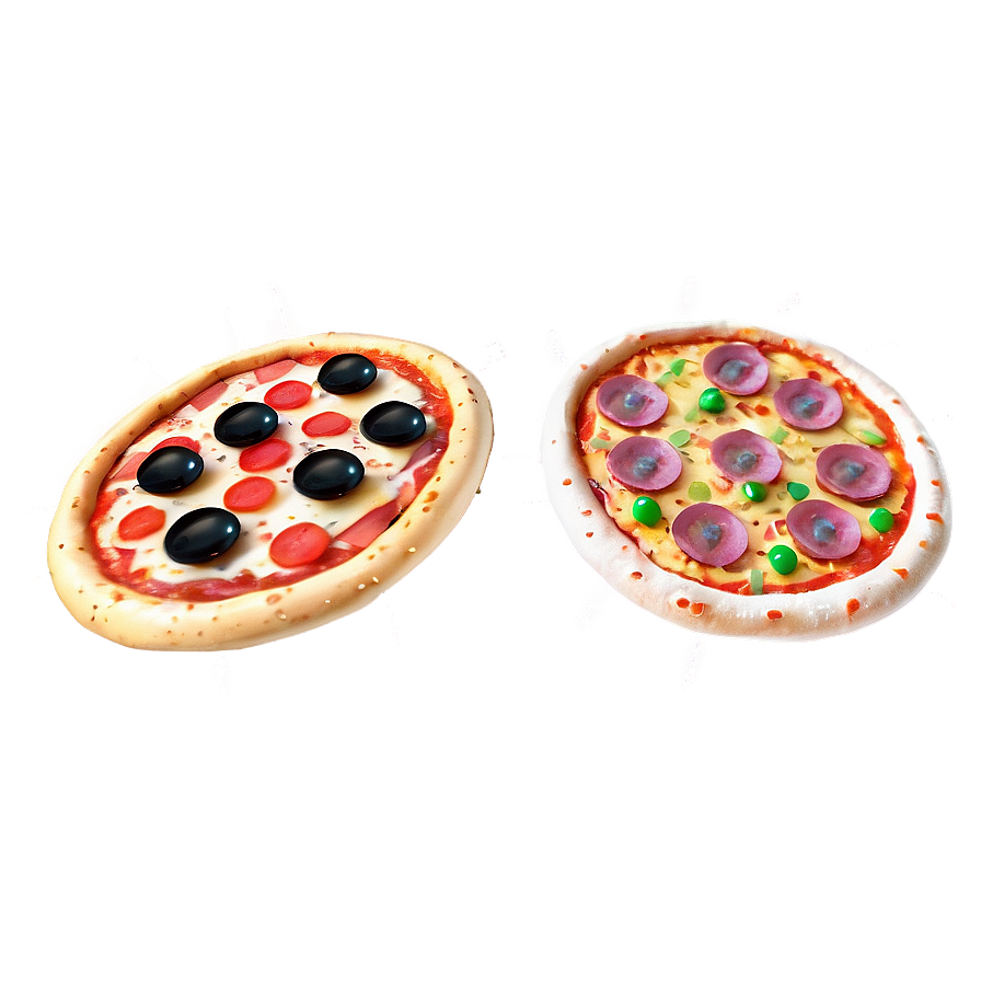 Pizza Cartoon Character Set Png 24 PNG image