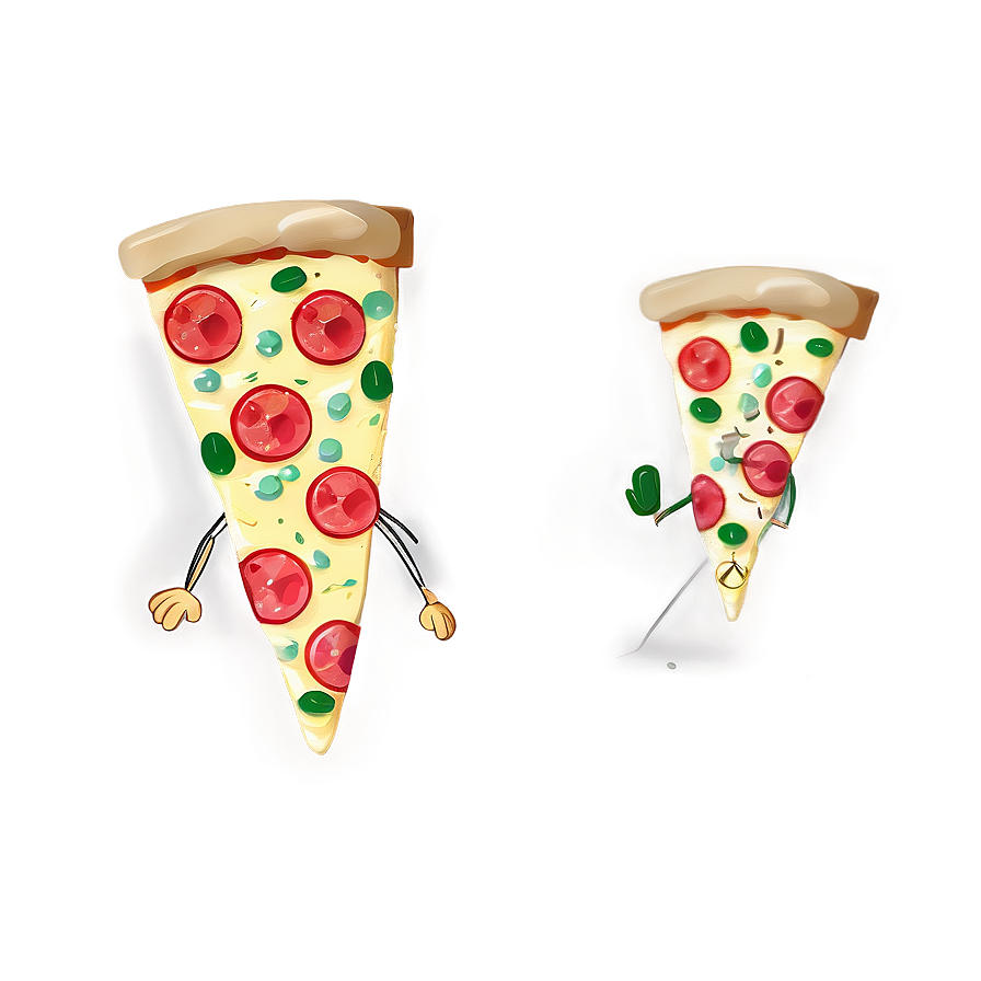 Pizza Cartoon Character Set Png Njc15 PNG image