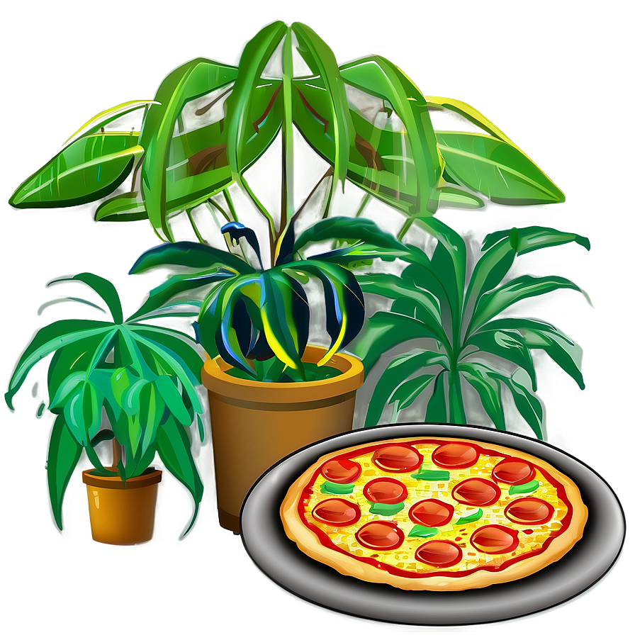 Pizza Cartoon In Jungle Png 06272024 PNG image