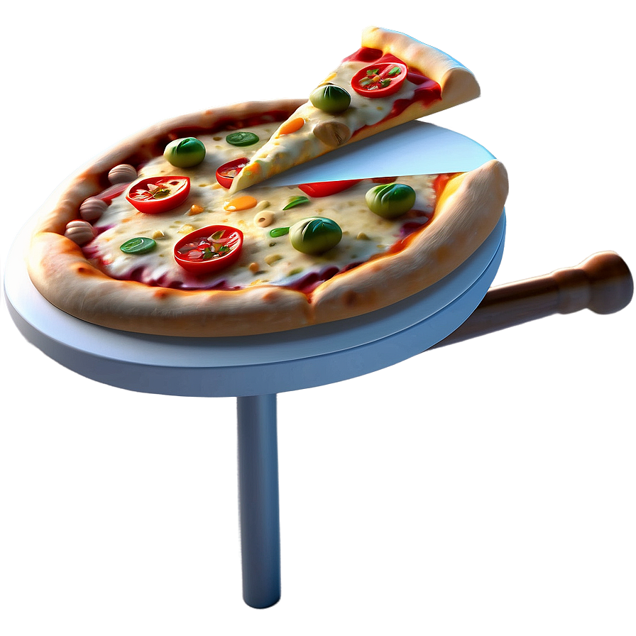 Pizza Cartoon With Magic Wand Png 97 PNG image