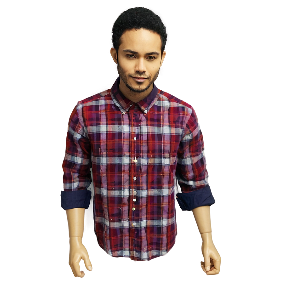 Plaid Collar Shirt Png 36 PNG image