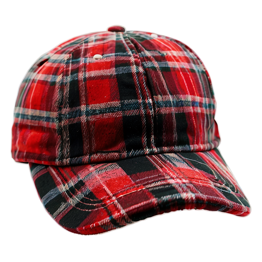 Plaid Dad Cap Graphic Png Ywb45 PNG image