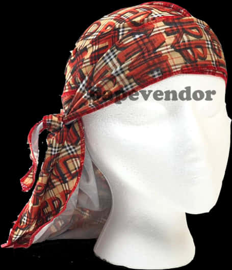 Plaid Pattern Duragon Mannequin Head PNG image