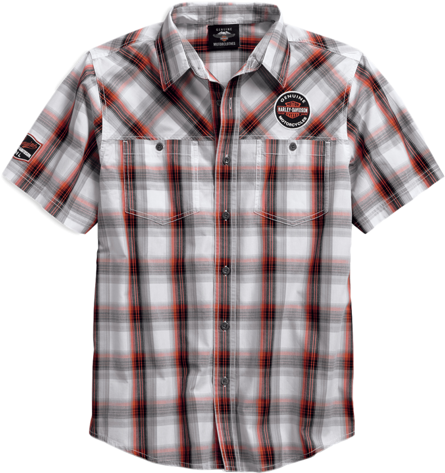 Plaid Short Sleeve Shirt PNG image