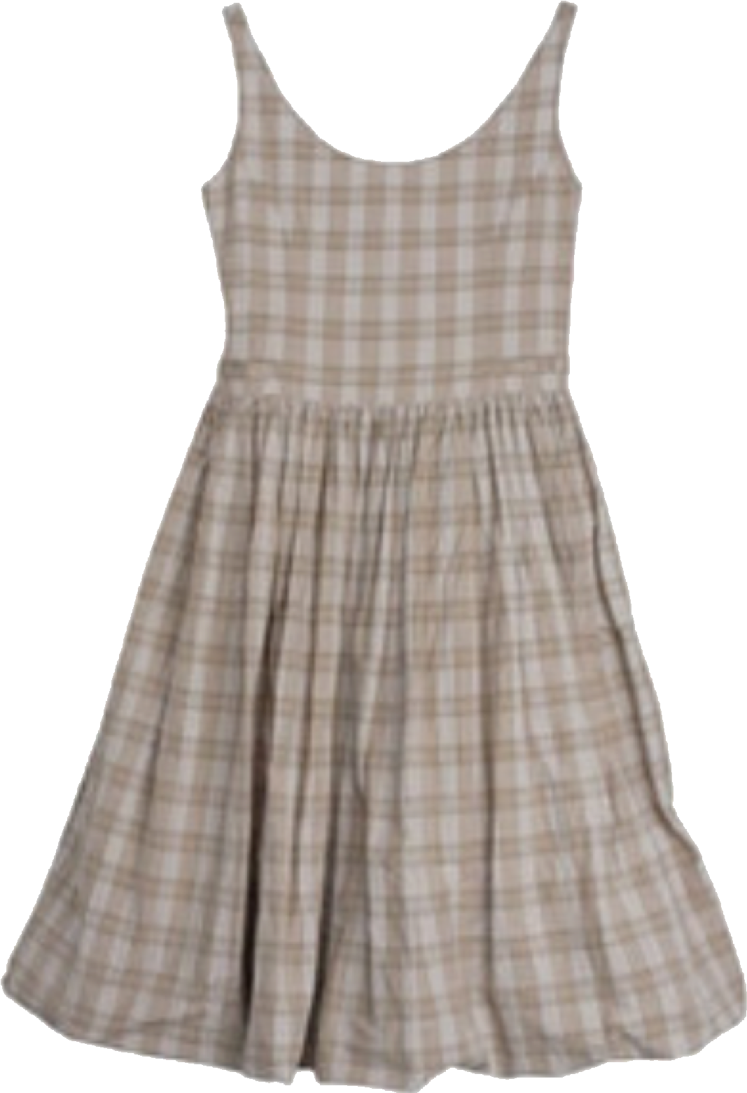 Plaid Summer Dress Isolated PNG image