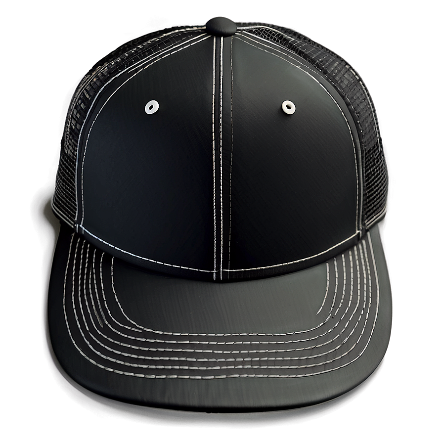 Plain Black Trucker Cap Png 67 PNG image