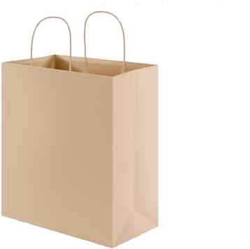 Plain Brown Paper Shopping Bag PNG image