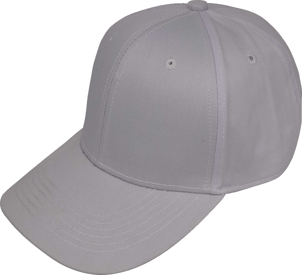 Plain Gray Baseball Cap PNG image