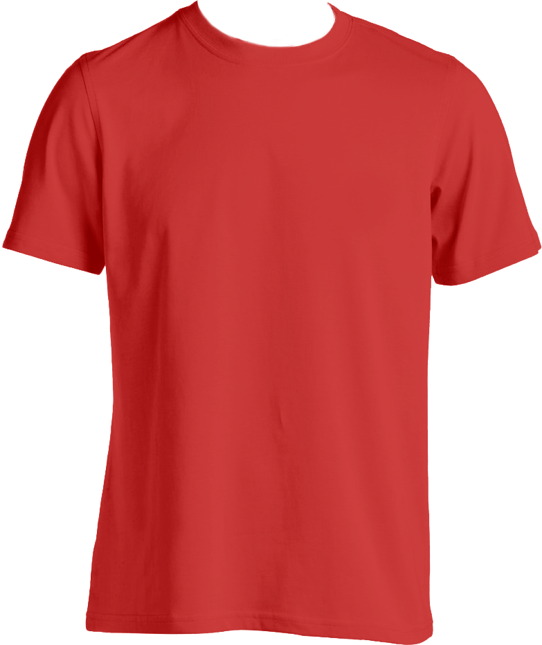 Plain Red T Shirt Template PNG image