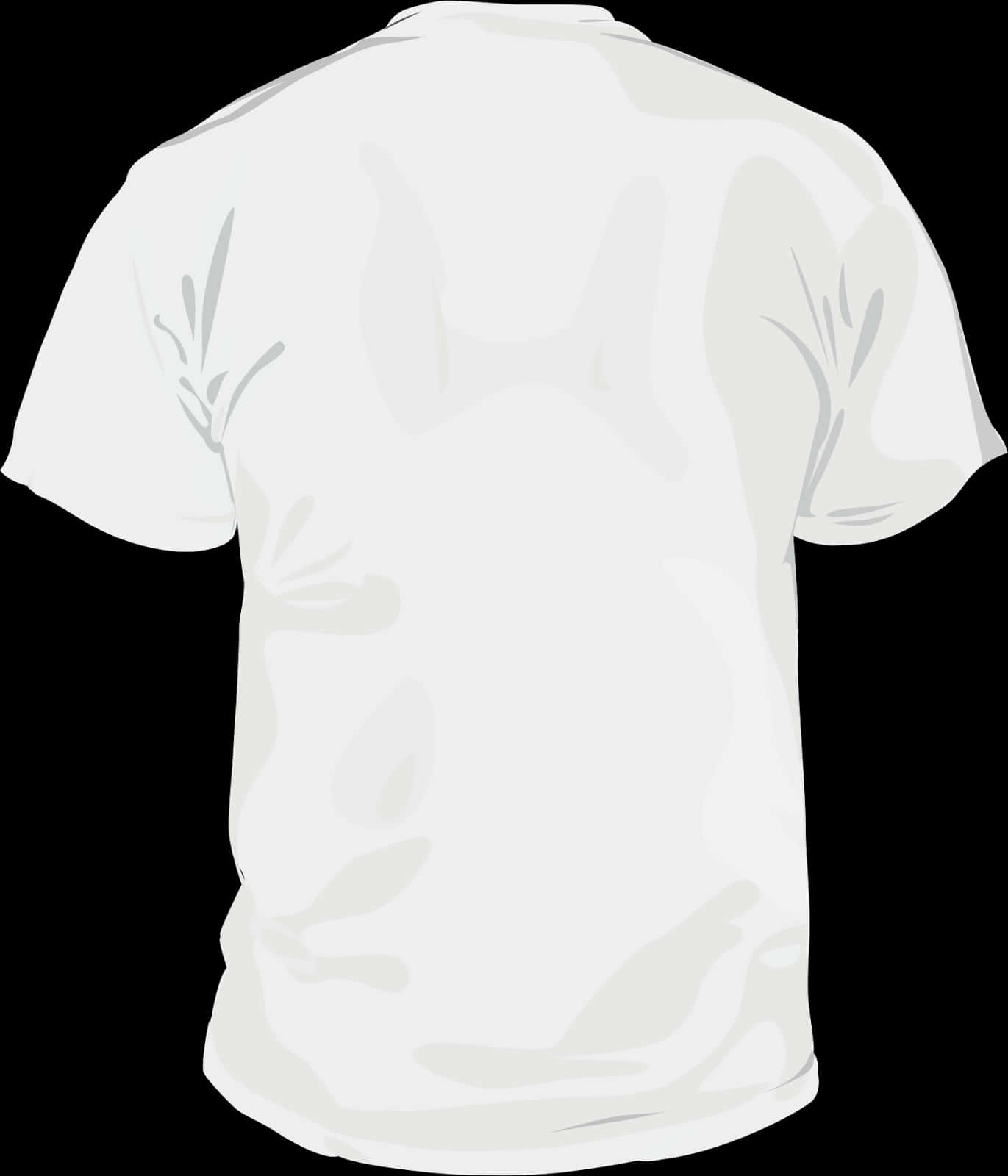 Plain White Shirt Back View PNG image