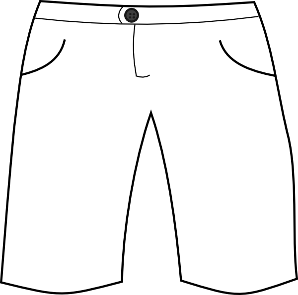 Plain White Shorts Vector Illustration PNG image