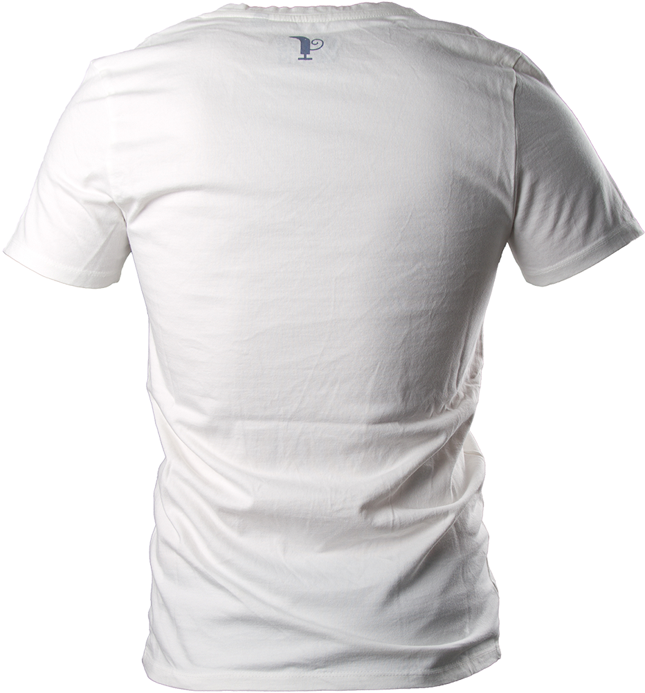 Plain White T Shirt Back View PNG image