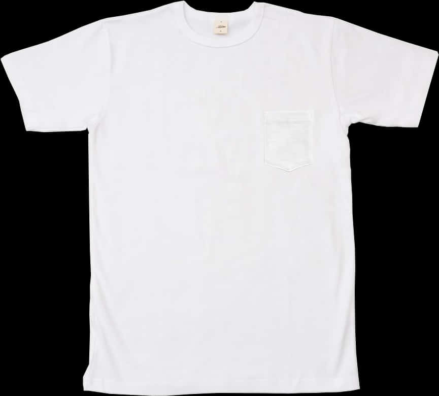 Plain White T Shirtwith Pocket PNG image