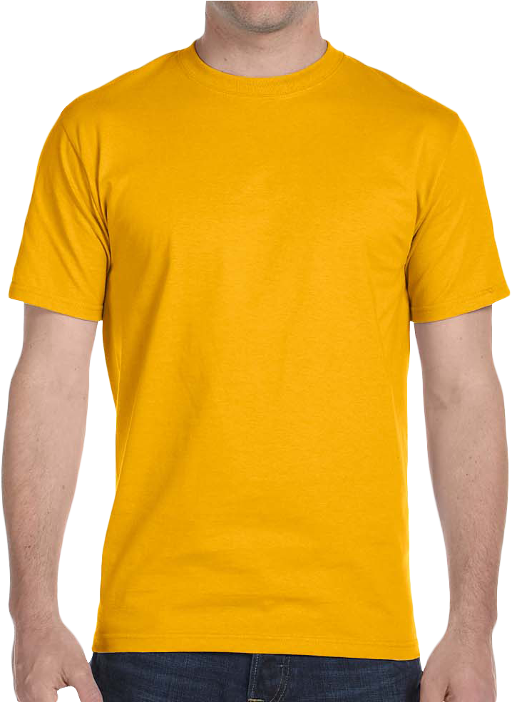 Plain Yellow T Shirt Template PNG image