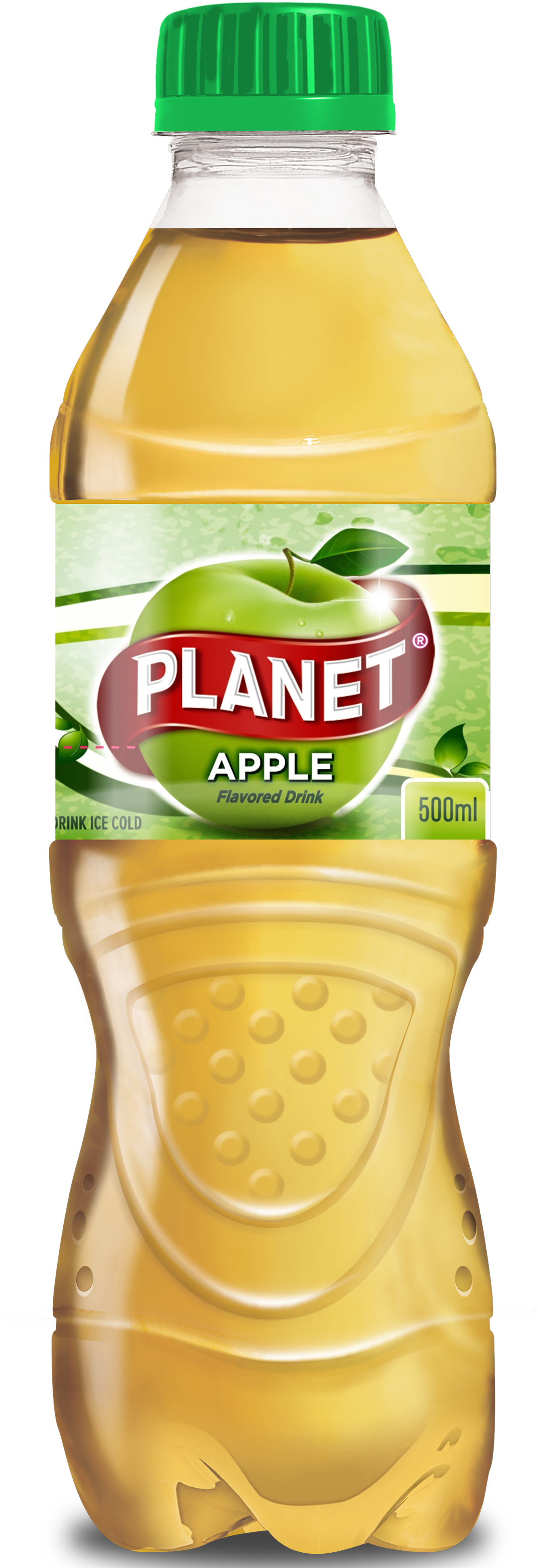 Planet Apple Flavored Drink500ml Bottle PNG image